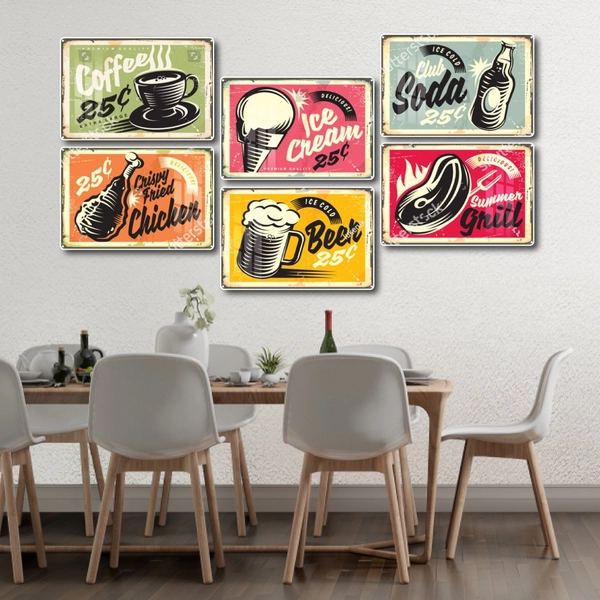 Tranh Vintage Thực Phẩm Và Đồ Uống