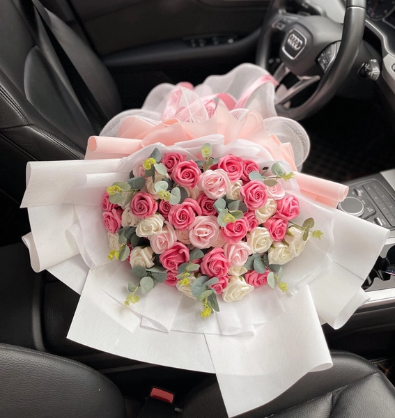 Bó hoa sáp khai trương 40 bông cao cấp