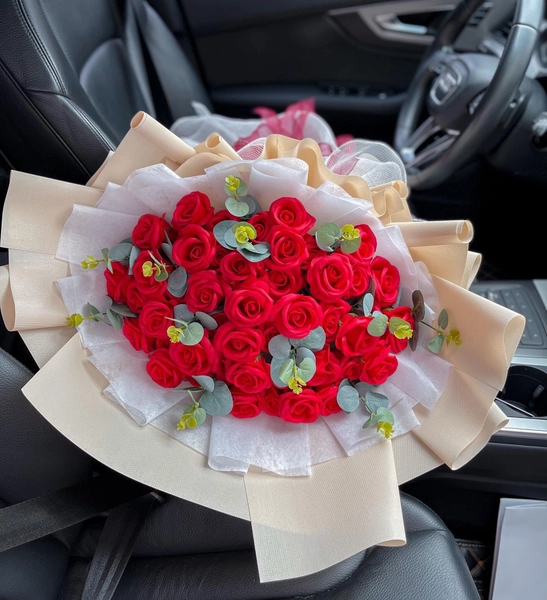 Bó hoa sáp khai trương 40 bông cao cấp