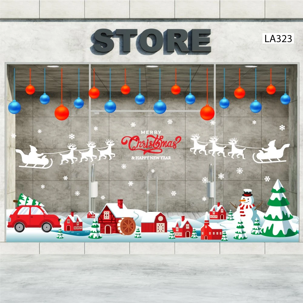 Combo Decal Trang Trí Noel Thành Phố Tuyết Trắng