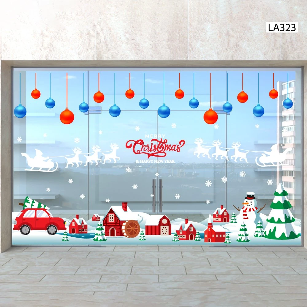 Combo Decal Trang Trí Noel Thành Phố Tuyết Trắng
