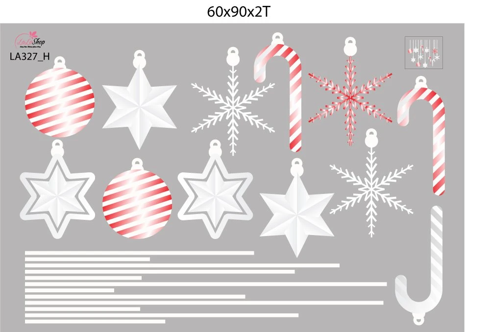 Combo Decal Trang Trí Noel Giáng Sinh Vui Nhộn Mẫu 2