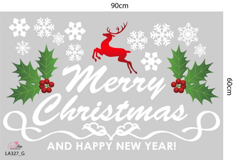 Combo Decal Trang Trí Noel Giáng Sinh Vui Nhộn Mẫu 2