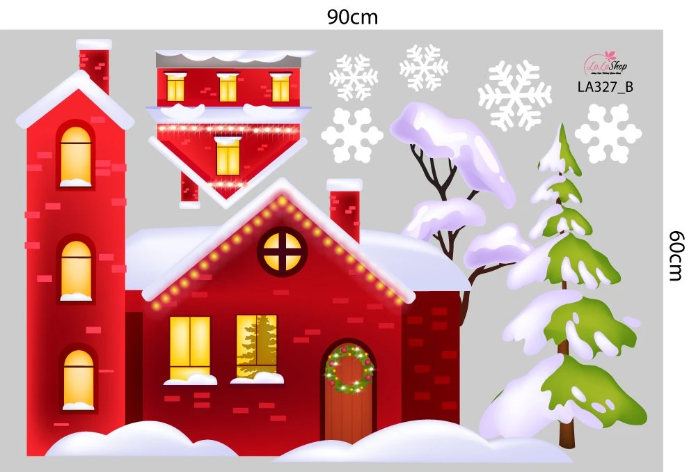 Combo Decal Trang Trí Noel Giáng Sinh Vui Nhộn Mẫu 2