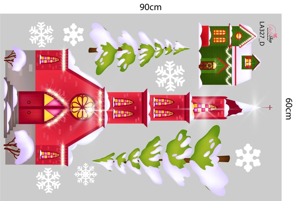 Combo Decal Trang Trí Noel Giáng Sinh Vui Nhộn Mẫu 2