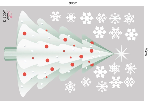 Combo Decal Trang Trí Noel Mùa Giáng Sinh An Lành