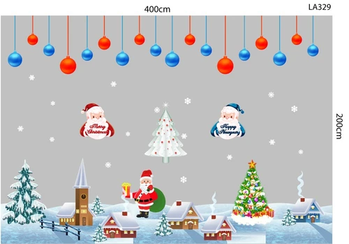 Combo Decal Trang Trí Noel Mùa Giáng Sinh An Lành