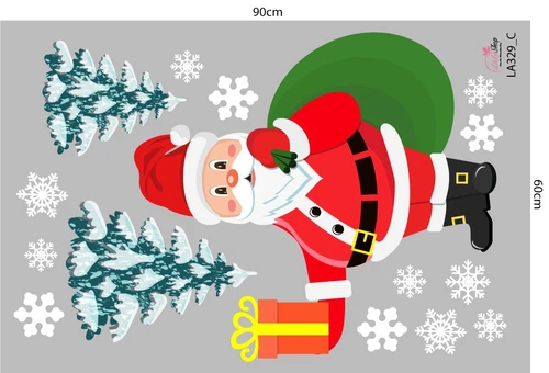 Combo Decal Trang Trí Noel Mùa Giáng Sinh An Lành
