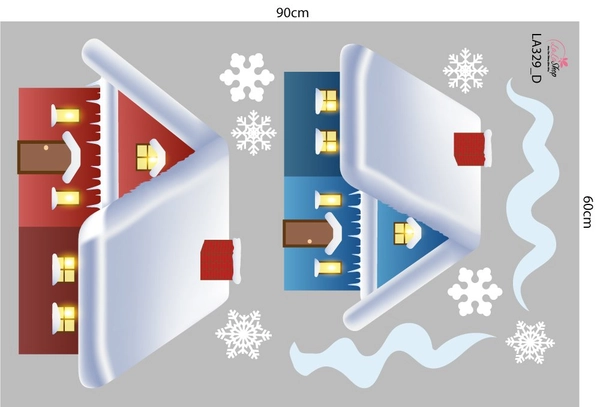 Combo Decal Trang Trí Noel Mùa Giáng Sinh An Lành