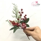 Cành cherry tuyết có lá 1 quả lớn phụ kiện trang trí cây thông