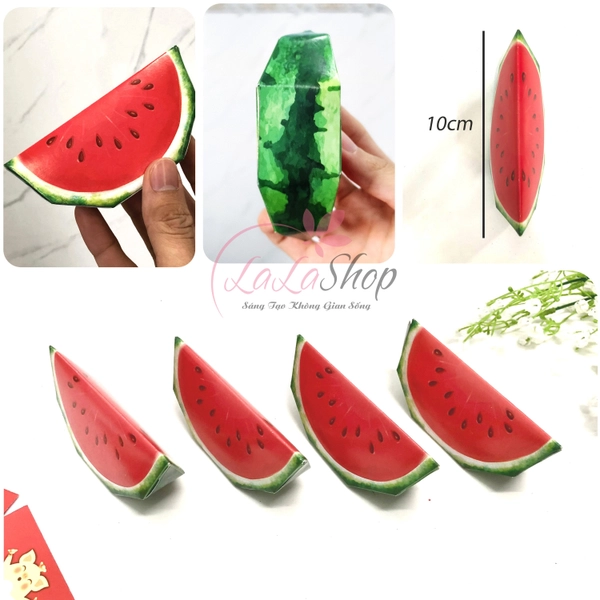 Miếng Dưa Hấu Giấy 10cm Trang Trí Tết 1
