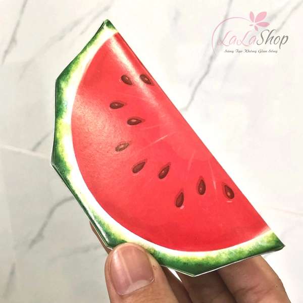Miếng Dưa Hấu Giấy 10cm Trang Trí Tết 1
