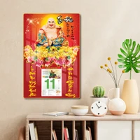 Lịch Tết Tranh Tráng Gương Treo Tường Phật Di Lặc Phúc Lộc