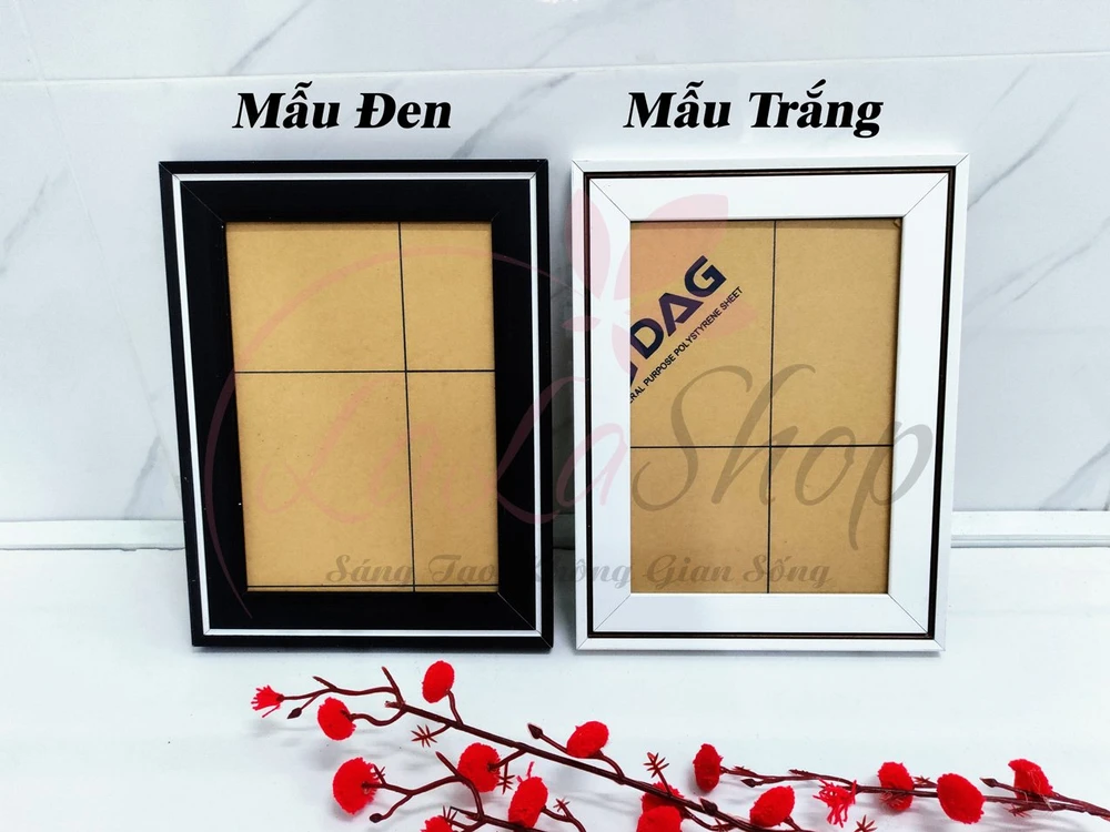 Khung ảnh để bàn vân gỗ họa tiết sọc M001