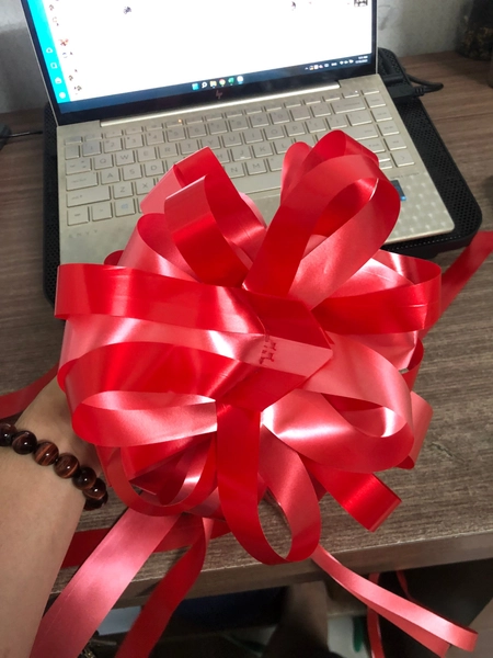 Nơ rút nơ tú cầu size đại phụ kiện trang trí