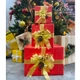 Set 3 hộp quà giáng sinh sắc đỏ hoa trạng nguyên trang trí cây thông noel làm quà tặng - Mẫu 6