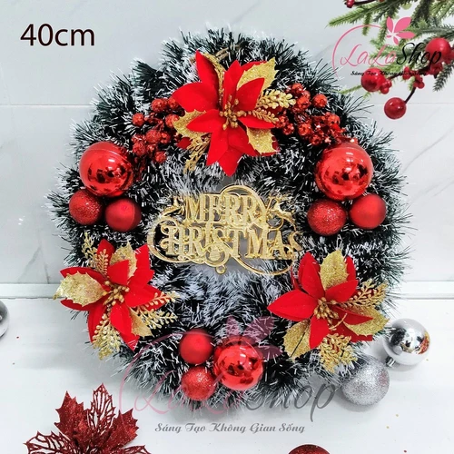 Vòng nguyệt quế sắc màu 4 trang trí noel