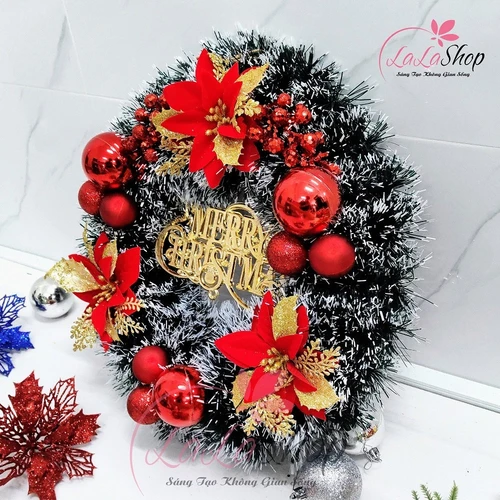 Vòng nguyệt quế sắc màu 4 trang trí noel