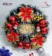 Vòng nguyệt quế trang trí noel sắc đỏ 2