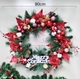 Vòng nguyệt quế 80cm trang trí noel merry christmas treo cửa kèm đèn led