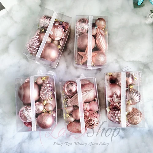 Hộp châu giáng sinh 4 màu họa tiết đủ loại