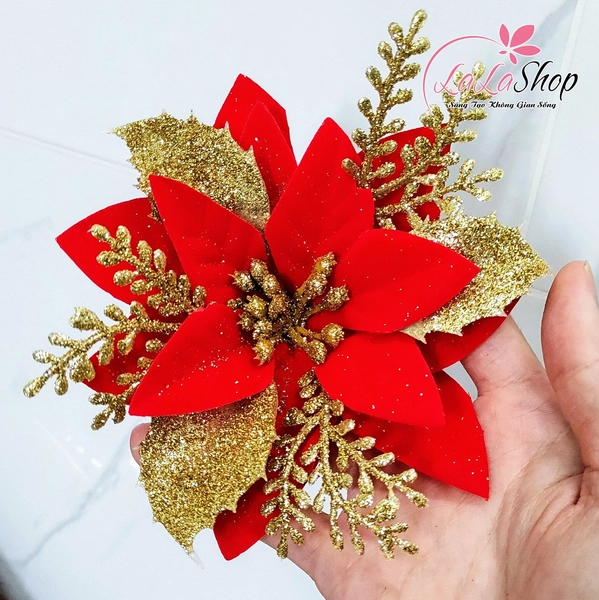 Hoa trạng nguyên size trung trang trí Noel