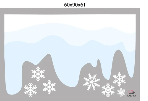 Combo Decal Trang Trí Noel Ông Già Noel Và Những Người Bạn Vui Vẻ Mẫu 3