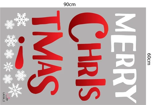 Combo Decal Trang Trí Noel Ông Già Noel Và Những Người Bạn Vui Vẻ Mẫu 3