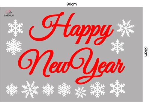 Combo Decal Trang Trí Noel Ông Già Noel Và Những Người Bạn Vui Vẻ Mẫu 3