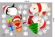 Combo Decal Trang Trí Noel Ông Già Noel Và Những Người Bạn Vui Vẻ Mẫu 3