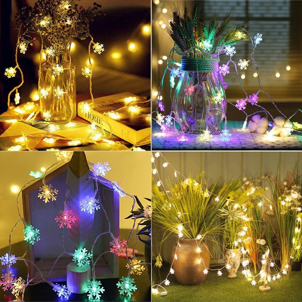 Dây Đèn Led 4m Trang Trí Hình Bông Tuyết