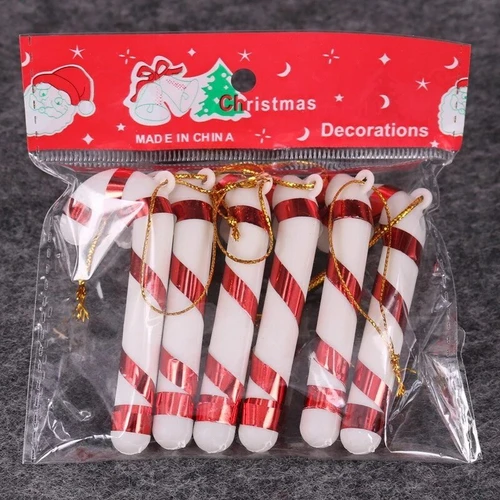 Bịch kẹo que sọc treo trang trí noel