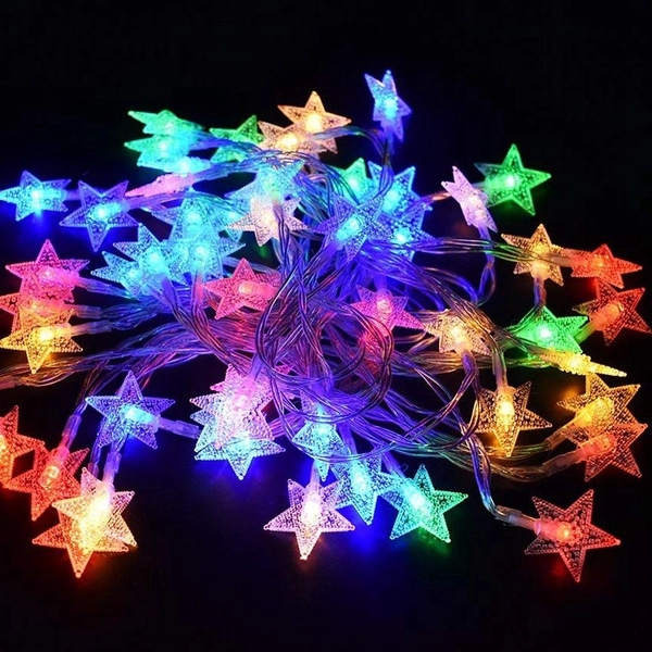 Dây Đèn Led 5m Trang Trí Hình Ngôi Sao Nhiều Màu