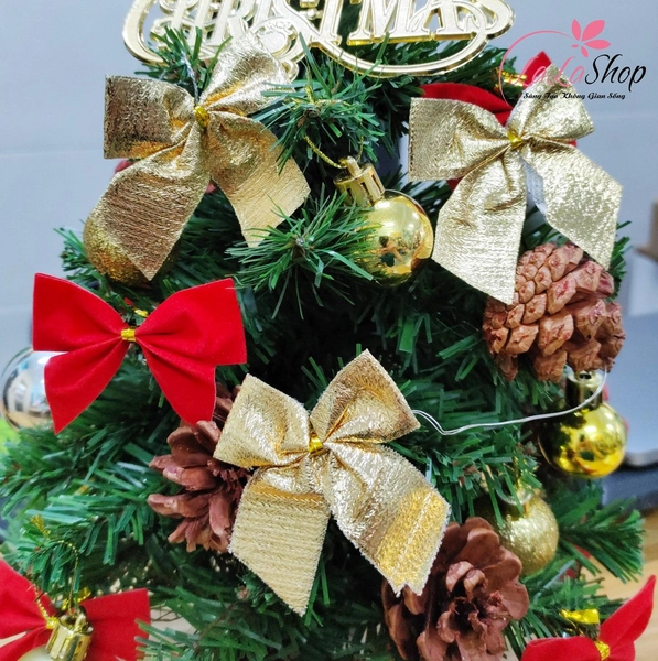 Set 12 Nơ Trang Trí Cây Thông Giáng Sinh