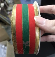 10m ruy băng sọc 3 màu 4cm phụ kiện trang trí cây thông noel cao cấp