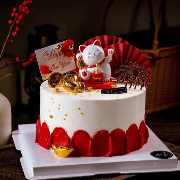 mèo thần tài để bàn trang trí tết