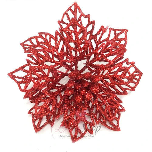 Hoa trạng nguyên kim tuyến 7 trang trí noel