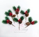 Bộ 6 cành thông cherry trang trí