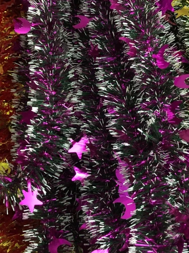 Dây chồn kim tuyến xanh lá phũ tuyết 2 mét trang trí noel