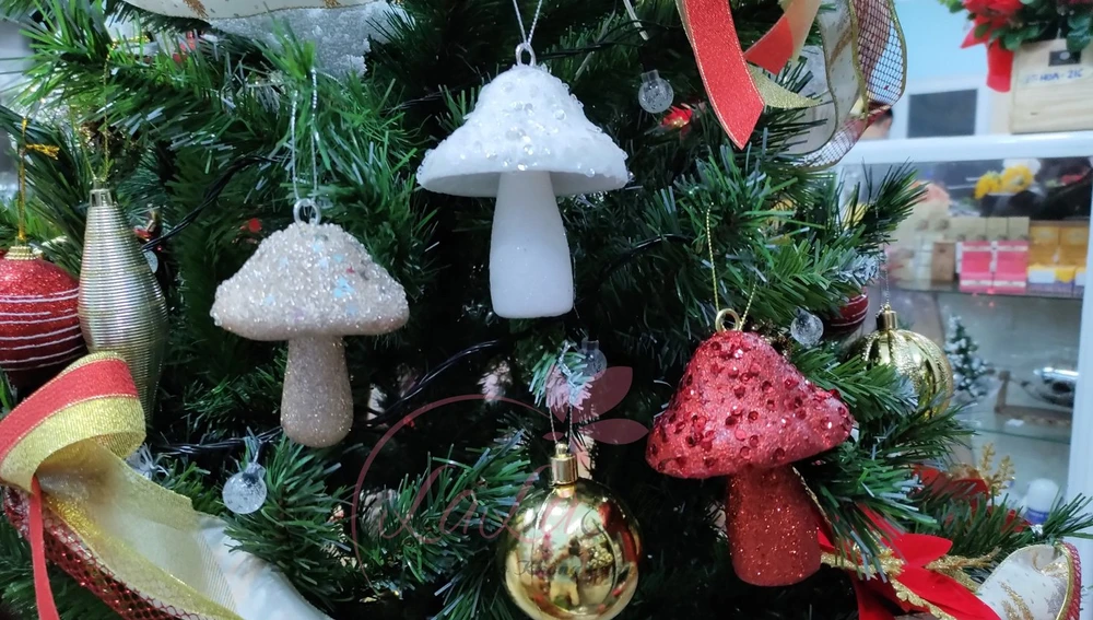 Cây nấm giáng sinh trang trí noel