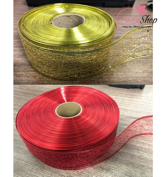 Cuộn ruy băng lưới 10m trang trí