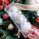 Hộp 3 quả châu vàng văn kim tuyến 8cm cao cấp trang trí cây thông noel