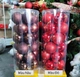 Hộp 24 quả châu 8cm 3 loại châu trang trí noel