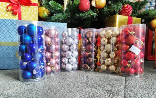 Hộp Quả Châu Mini Trang Trí Noel 4cm