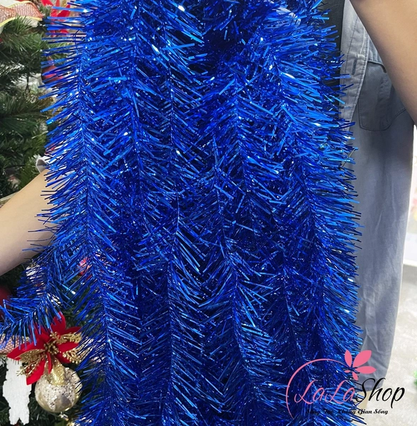 Dây kim tuyến 1m65 nhiều màu trang trí cây thông giáng sinh nhiều màu