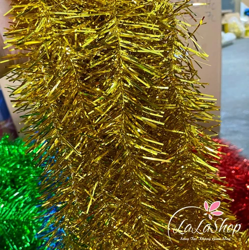 Dây kim tuyến 1m65 nhiều màu trang trí cây thông giáng sinh mẫu 14