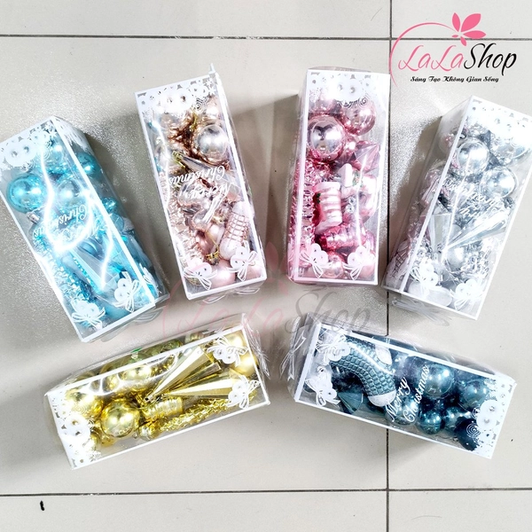 Hộp châu đủ loại trang trí cây thông giáng sinh