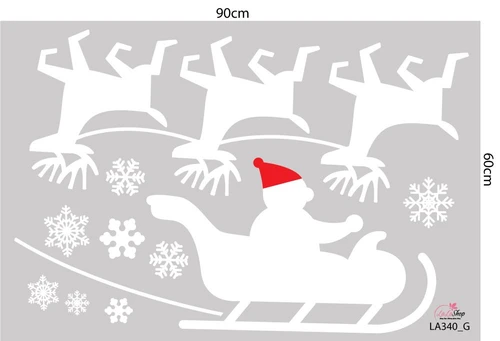 Combo Decal Trang Trí Noel Thành Phố Tuyết Trắng Mẫu 2