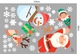 Combo Decal Trang Trí Noel Ông Già Noel Và Những Người Bạn Vui Nhộn