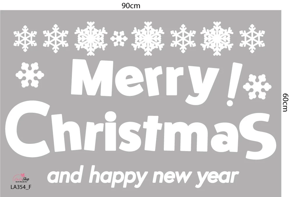 Combo Decal Trang Trí Noel Ông Già Noel Và Những Người Bạn Vui Nhộn